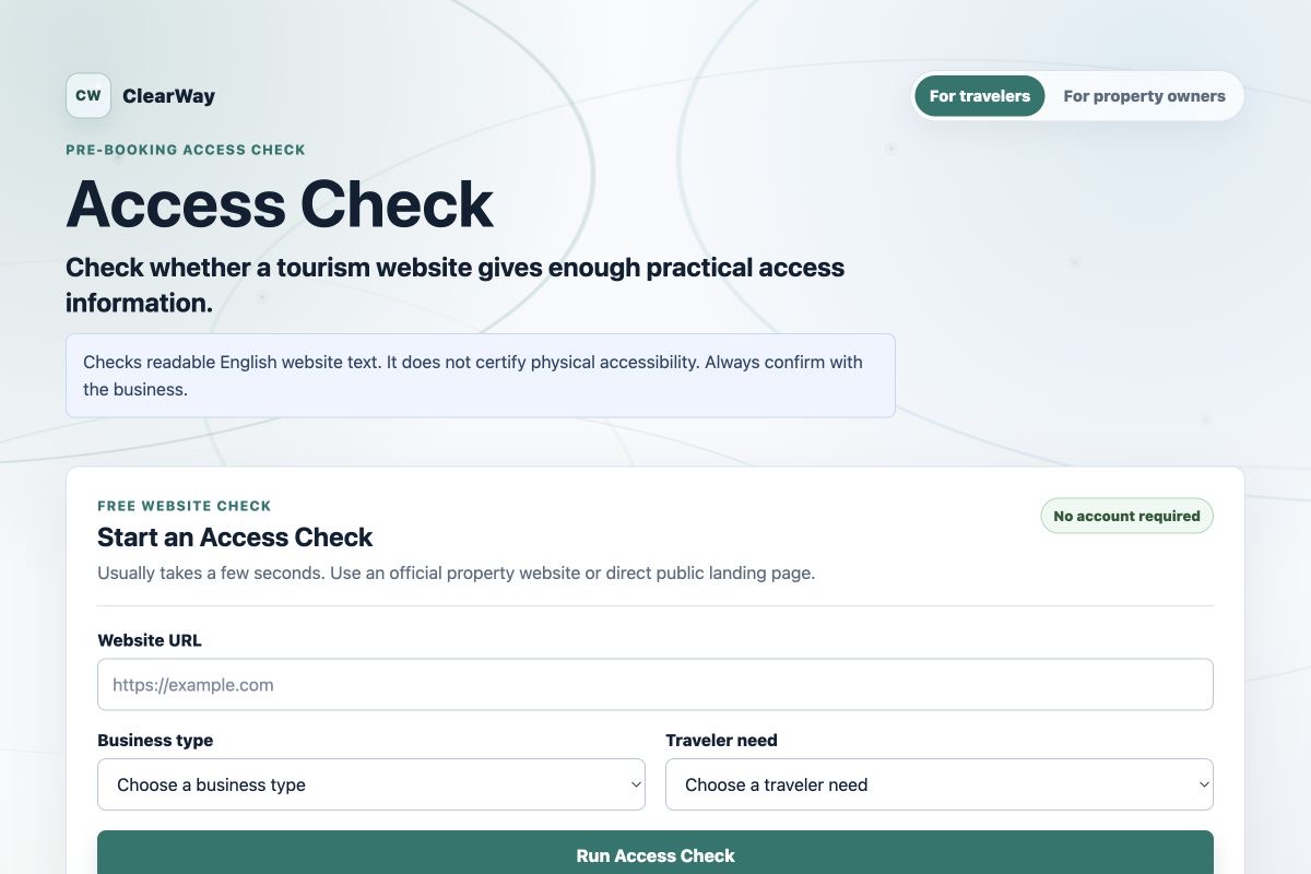 Access Check form